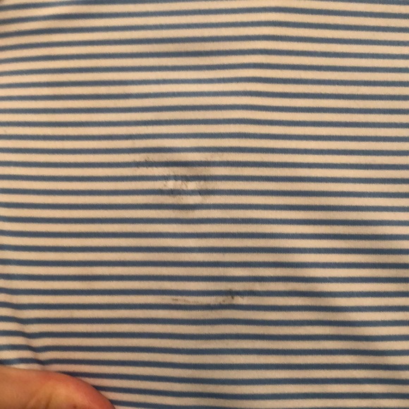Blue and White Stripe Nike Golf Polo - Picture 2 of 3